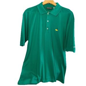 Masters Collection Golf Polo Men's L Green 60s Two-Ply Mercerized Augusta‎